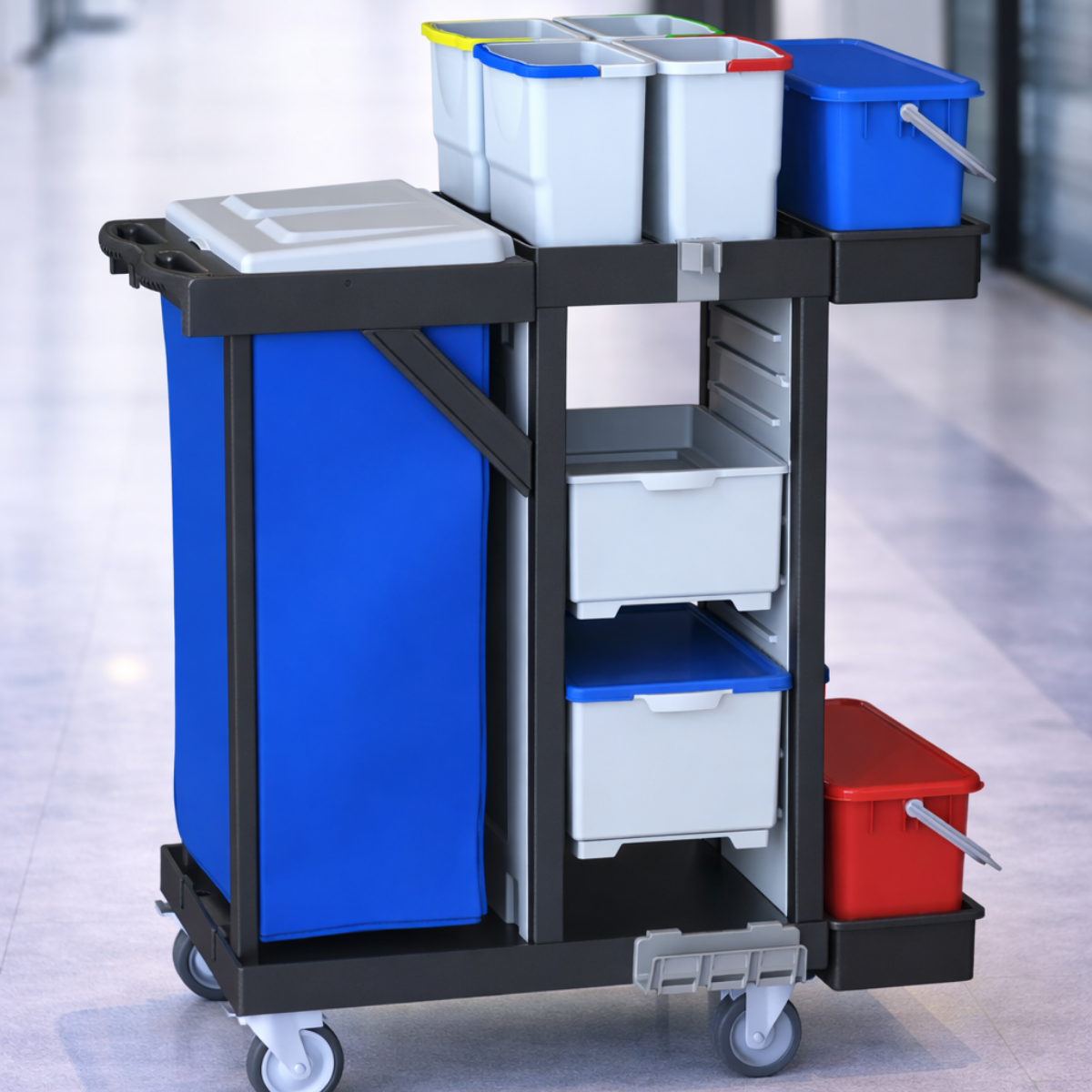 STAFF C 111 D SY2BT Profesyonel Çok Fonksiyonlu Hijyen ve Atık Servis Arabası