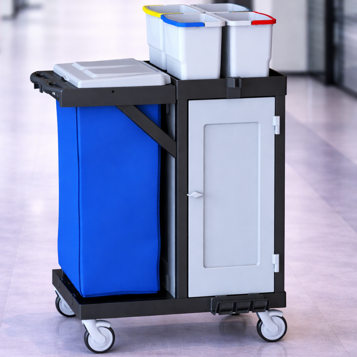 STAFF C 111 SD Profesyonel Atık Toplama ve Kapalı Bölmeli Servis Arabası