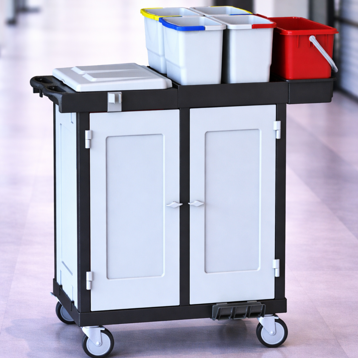 STAFF C 111 SD2Y Profesyonel Tam Kapalı ve Yan Kova Üniteli Servis Arabası