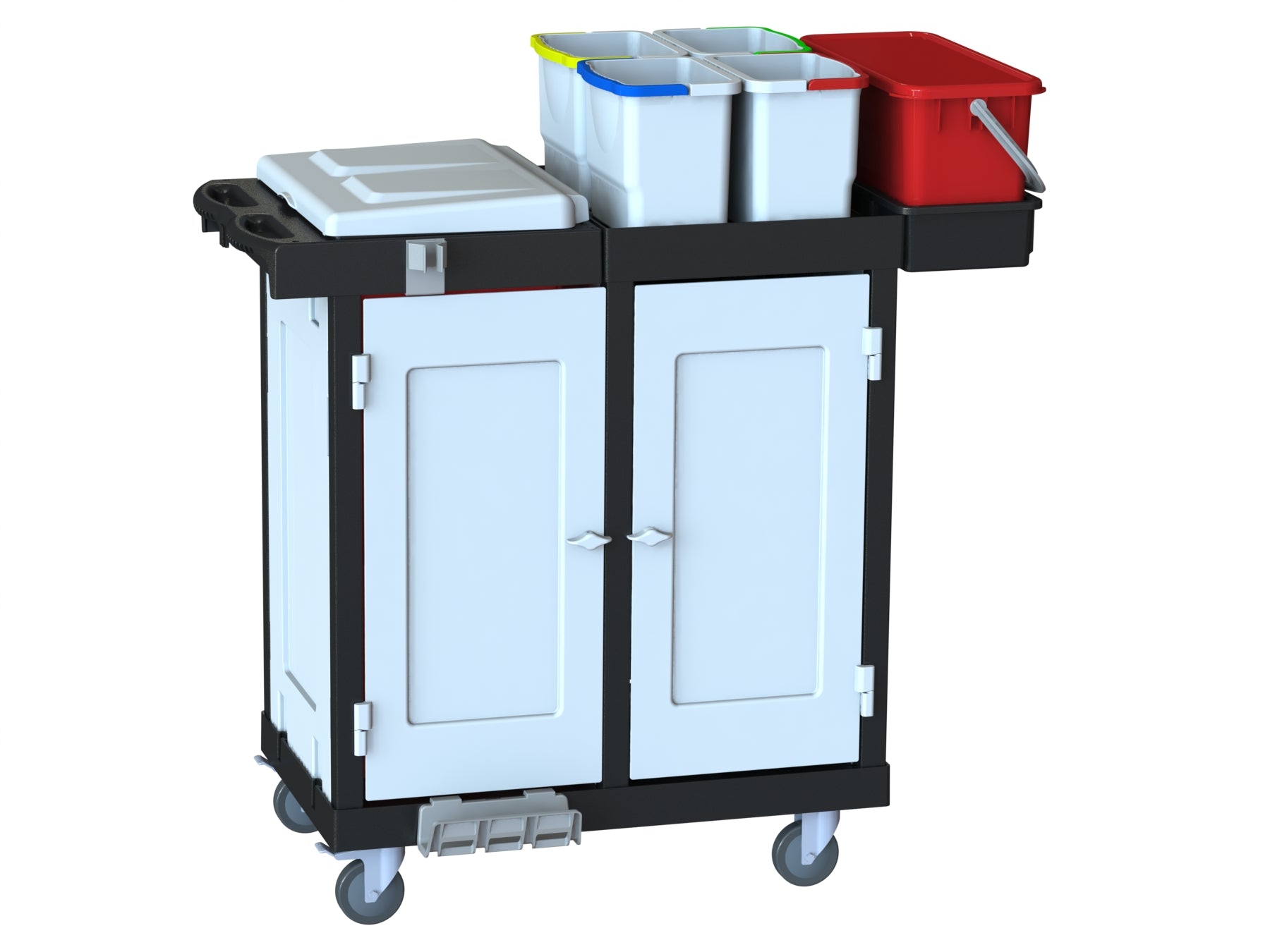 STAFF C 111 SD2Y Profesyonel Tam Kapalı ve Yan Kova Üniteli Servis Arabası