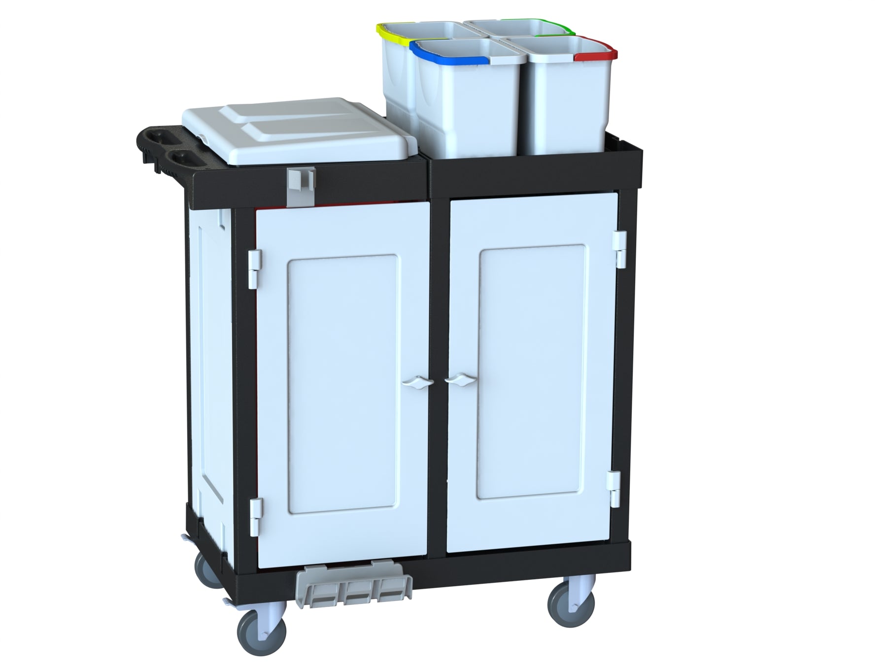 STAFF C 111 SD2 Profesyonel Çift Dolaplı Hijyen ve Servis Arabası