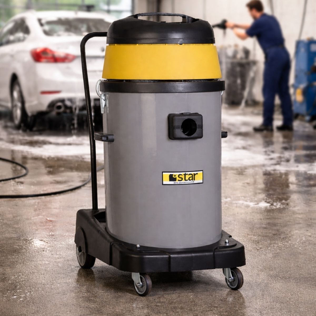 Islak ve Kuru Elektrikli Süpürge 603 WD Plastik Üç Motorlu
